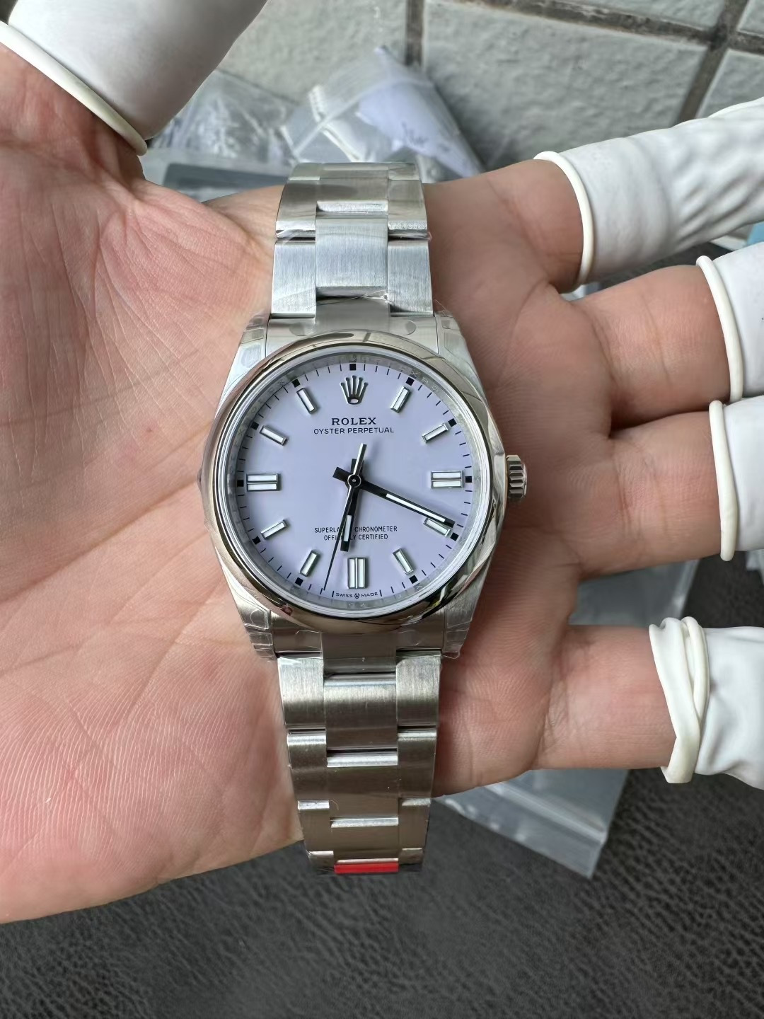 cmp_i1755347848464_2959_0_2-1.jpg VS Factory Rolex Oyster Perpetual 36mm Lavender / Lilac Dial Smooth Bezel Oyster Bracelet (126000 Custom) 1:1 Super Clone – DD3230 Movement - Image 1