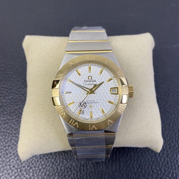 VS Factory Omega Constellation Co-Axial 38mm Two-Tone Yellow Gold (123.20.38.21.02.001) 1:1 Super Clone – DD8500 Movement
