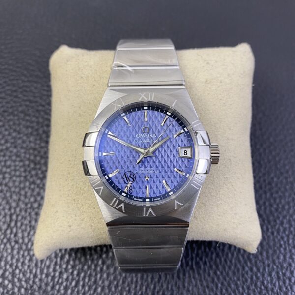 VS Factory Omega Constellation Co-Axial 38mm Blue Textured Dial (123.10.38.21.03.001) 1:1 Super Clone -DD8500 Movement