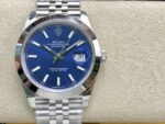 VS Factory Rolex Datejust 41mm Blue Sunburst Dial Smooth Bezel Jubilee Bracelet (126300) 1:1 Super Clone – DD3235 Movement - Image 2