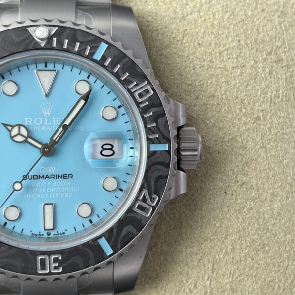 VS Factory Rolex Submariner Date “DiW Tiffany Blue” Carbon Bezel & Matte Case 1:1 Super Clone – DD3135 Movement