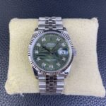 VS Factory Rolex Datejust 36mm Olive Green Palm Motif Diamond Dial Jubilee Bracelet (126234) 1:1 Super Clone – DD3235 Movement