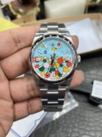 VS Factory Rolex Oyster Perpetual 36mm “Celebration Bubble” Motif Dial Smooth Bezel Oyster Bracelet (126000) 1:1 Super Clone – DD3230 Movement - Image 2