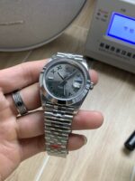 VS Factory Rolex Datejust 41mm Slate “Wimbledon” Dial Smooth Bezel Jubilee Bracelet (126300) 1:1 Super Clone – DD3235 Movement - Image 4