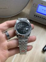 VS Factory Rolex Datejust 41mm Slate “Wimbledon” Dial Smooth Bezel Jubilee Bracelet (126300) 1:1 Super Clone – DD3235 Movement - Image 2