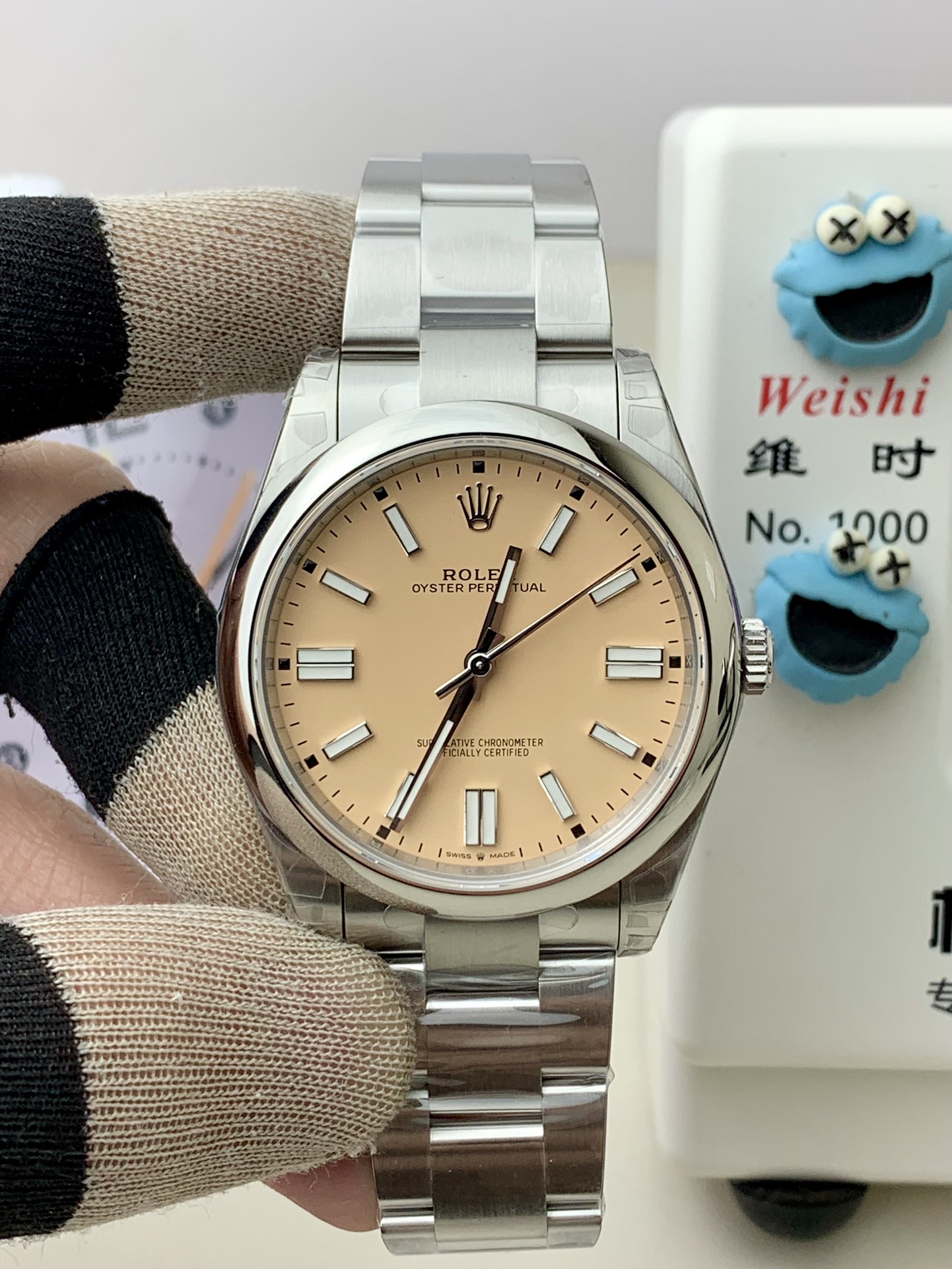 i1764074705_440_5.jpg VS Factory Rolex Oyster Perpetual 41mm Candy Pink Lacquer Dial Smooth Bezel Oyster Bracelet (124300 Custom) 1:1 Super Clone – DD3230 Movement - Image 1