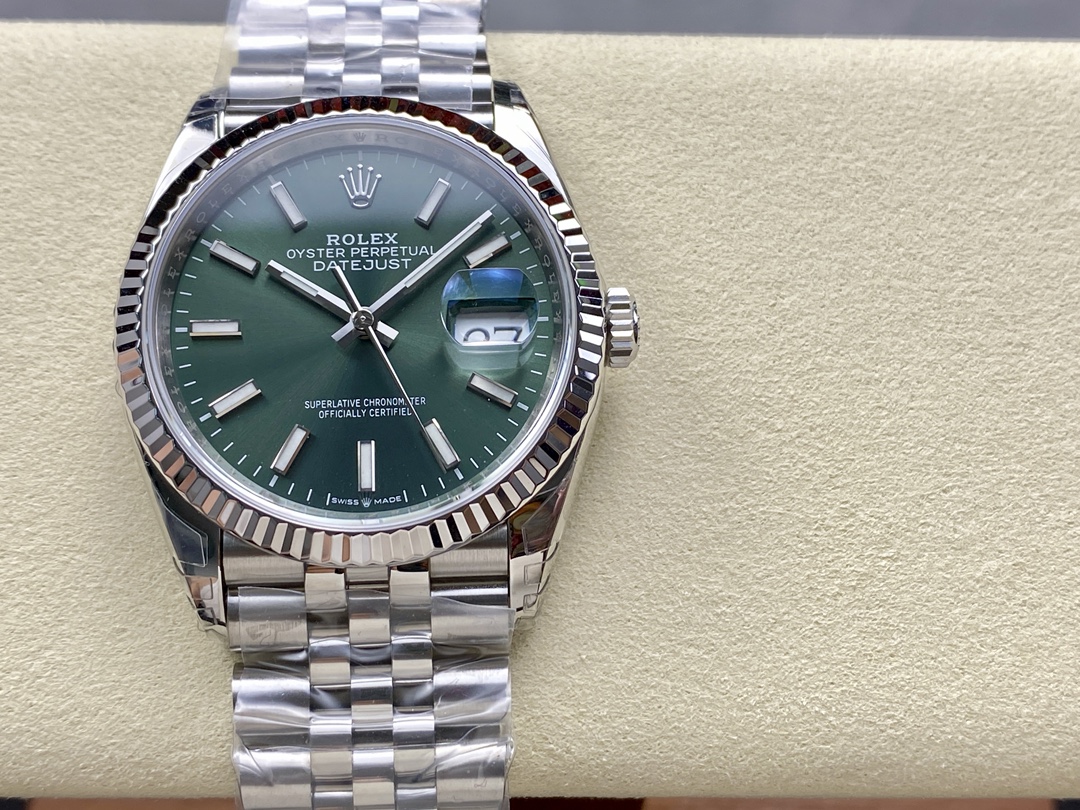vsf-11361-6a08d18eaa-a1732532689760_2852-1 VS Factory Rolex Datejust 36mm Sunburst Green Dial Jubilee Bracelet (126234) 1:1 Super Clone – DD3235 Movement - Image 1