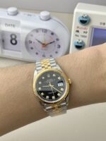 VS Factory Rolex Datejust 36mm Two-Tone Yellow Gold Black Diamond Dial Jubilee Bracelet (126233) 1:1 Super Clone – DD3235 Movement - Image 4