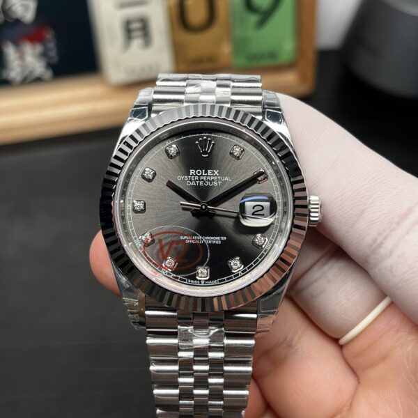 VS Factory Rolex Datejust 36mm Sunburst Slate Diamond Dial Jubilee Bracelet (126234) 1:1 Super Clone – DD3235 Movement
