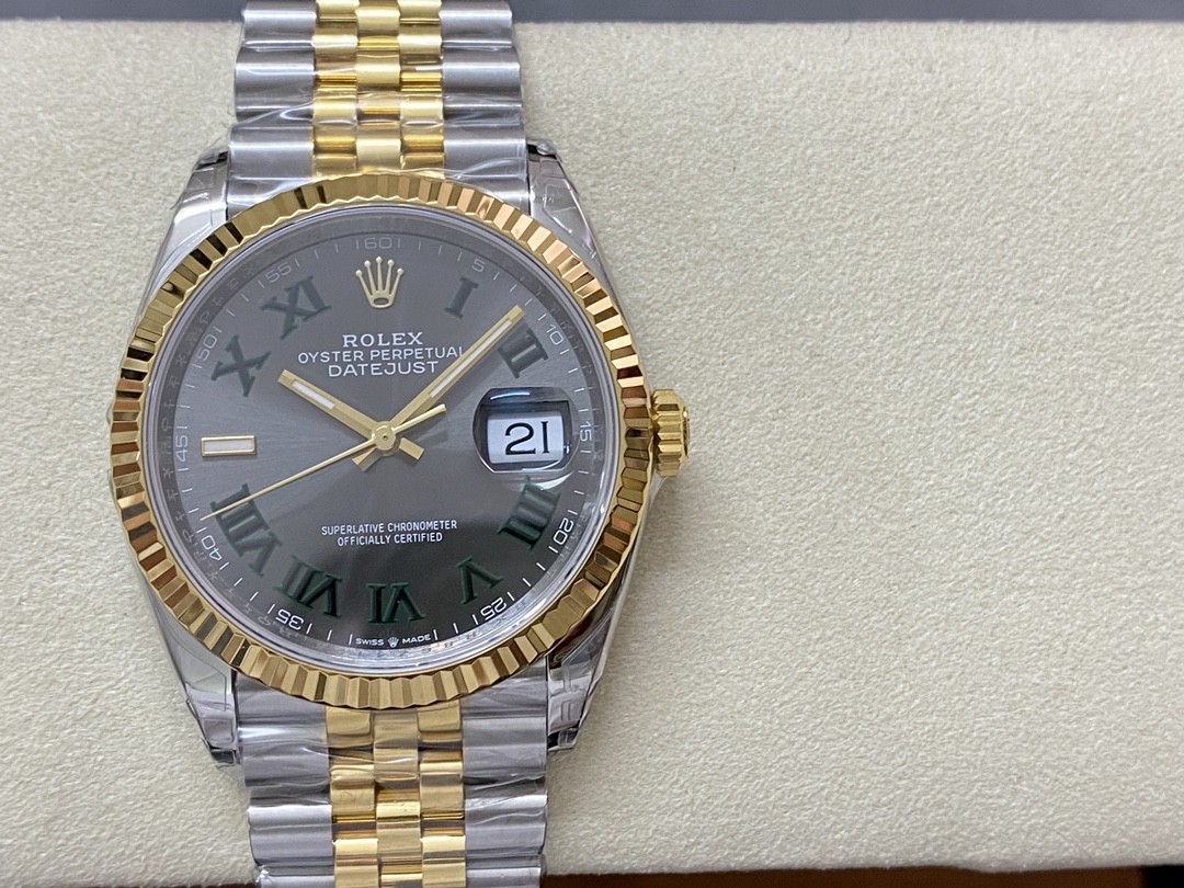 vsf-11572-faf7113f29-a1695213453273_4160-1 VS Factory Rolex Datejust 41mm Two-Tone Yellow Gold “Wimbledon” Dial Jubilee Bracelet (126333) 1:1 Super Clone – DD3235 Movement - Image 1
