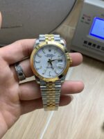 VS Factory Rolex Datejust 41mm Two-Tone Yellow Gold White Dial Smooth Bezel Jubilee Bracelet (126303) 1:1 Super Clone – DD3235 Movement