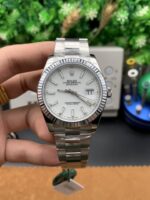 VS Factory Rolex Datejust 41mm Pure White Dial Fluted Bezel Oyster Bracelet (126334) 1:1 Super Clone – DD3235 Movement