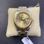 VS Factory Rolex Datejust 41mm Champagne Sunburst Dial Fluted Bezel Oyster Bracelet (126333) 1:1 Super Clone – DD3235 Movement