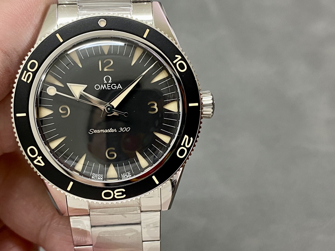 vsf-12959-1e9eca9ee2-a1713097600892_0864-1 VS Factory Omega Seamaster 300 Heritage 41mm Black Sandwich Dial Stainless Steel Bracelet (234.30.41.21.01.001) 1:1 Super Clone – DD8912 Movement - Image 1