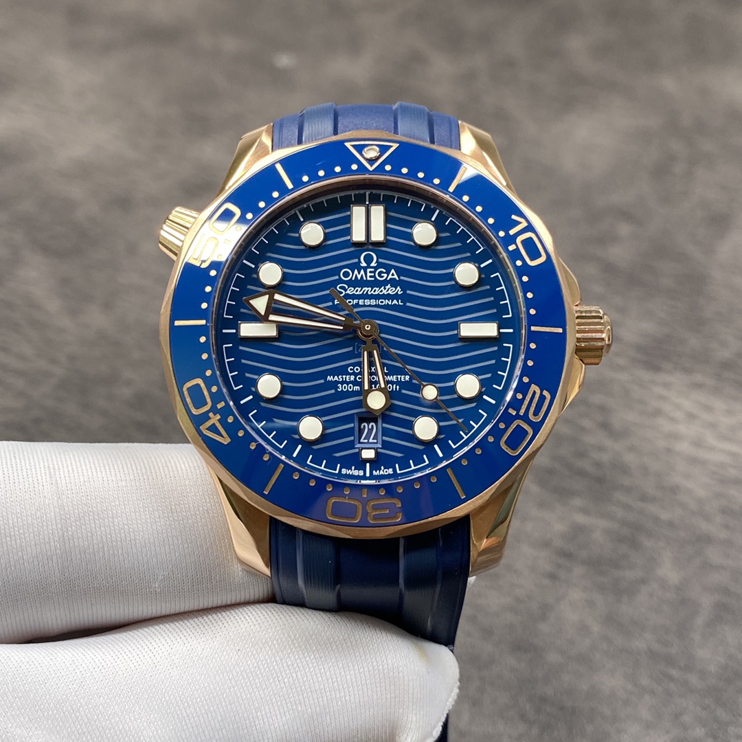 vsf-13062-8633be4678-i1592858897_6799_0-1 VS Factory Omega Seamaster Diver 300M 42mm 18K Sedna Gold Blue Wave Dial Blue Ceramic Bezel (210.62.42.20.03.001) 1:1 Super Clone – DD8800 Movement - Image 1