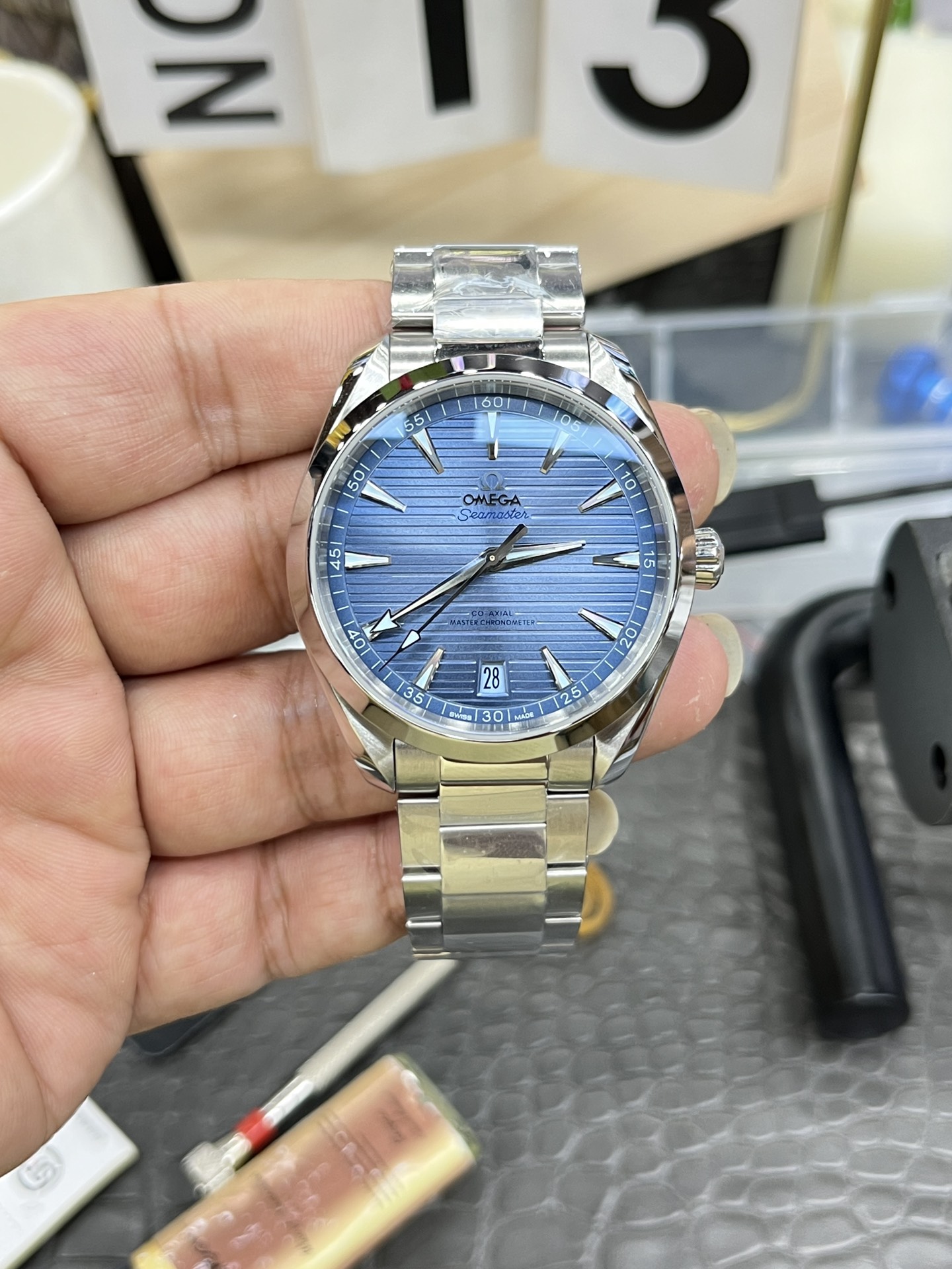 vsf-13154-aea0b3f6f1-i1731758744_6665_2-1 VS Factory Omega Seamaster Aqua Terra 150M 41mm “Summer Blue” 75th Anniversary (220.10.41.21.03.005) 1:1 Super Clone – DD8900 Movement - Image 1