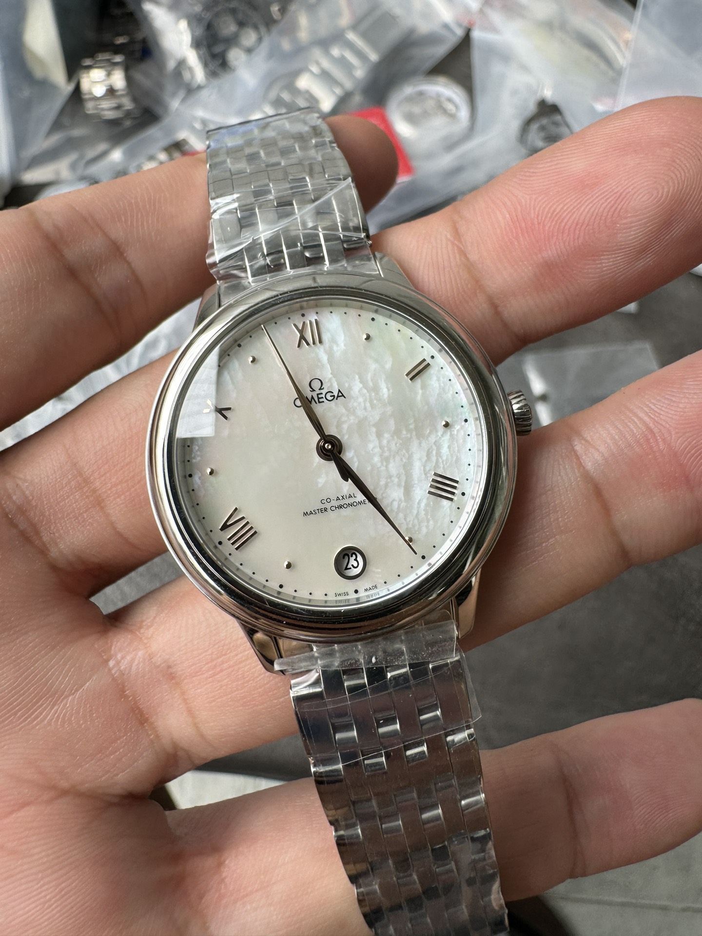 vsf-13917-d7738cef29-i1724323675_4931_7 VS Factory Omega De Ville Prestige 34mm Mother-of-Pearl Dial (434.10.34.20.05.001) 1:1 Super Clone -DD8800 Movement - Image 1