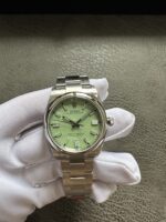 VS Factory Rolex Oyster Perpetual 41mm “Pistachio Green” Dial Smooth Bezel Oyster Bracelet (124300) 1:1 Super Clone – DD3230 Movement - Image 2