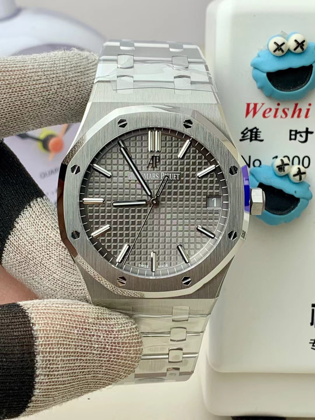 vsf-14375-1b96822847-20260415091302 VS Factory Audemars Piguet Royal Oak 41mm 15510ST Grey Dial 1:1 Super Clone – DD4302 Movement - Image 1