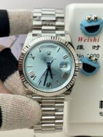 VS Factory Rolex Day-Date 40 Platinum Ice Blue Dial (228236) 1:1 Super Clone – DD3255 Movement