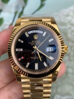 VS Factory Rolex Day-Date 40 Yellow Gold Black Baguette Diamond Dial (228238) V2 1:1 Super Clone – DD3255 Movement