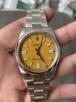 VS Factory Rolex Oyster Perpetual 41mm Yellow Dial(124300) 1:1 Super Clone – DD3230 Movement