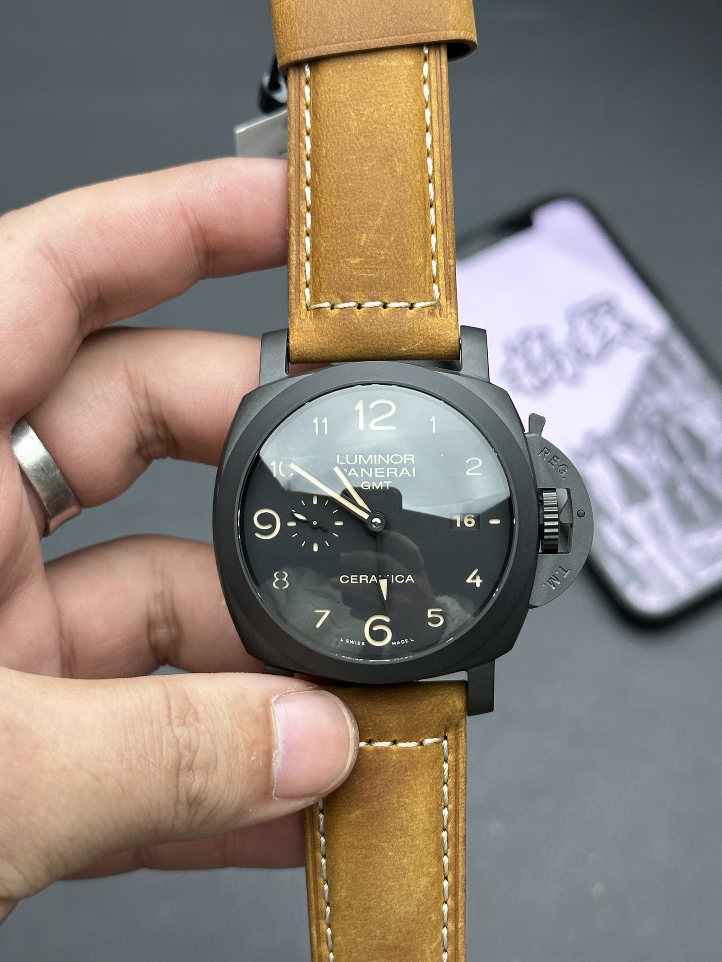 vsf-14725-dce014d017-i1703400136_3666_0-1 VS Factory Panerai Luminor 1950 GMT Ceramica 44mm PAM00441 1:1 Super Clone – DDP.9001 Movement - Image 1
