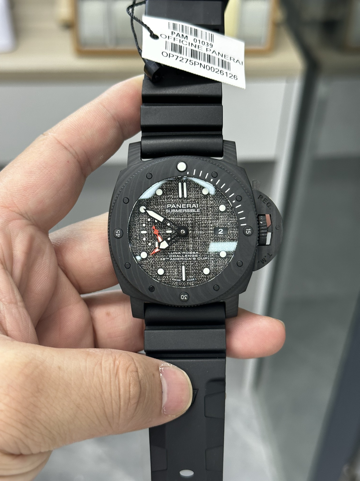vsf-15259-85d192c9b0-a1693834778851_5433-1 VS Factory Panerai Submersible Luna Rossa Carbotech 47mm PAM01039 1:1 Super Clone – DDP.9010/GMT Movement - Image 1