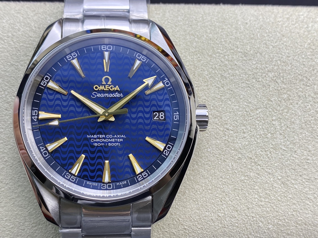 vsf-15930-0ac81bee9c-i1591467632_6994_0-1 VS Factory Omega Seamaster Aqua Terra 150M 41.5mm Blue Wave Dial 18K Yellow Gold Hands Stainless Steel Bracelet (231.10.42.21.03.006) 1:1 Super Clone – DD8500 Movement - Image 1