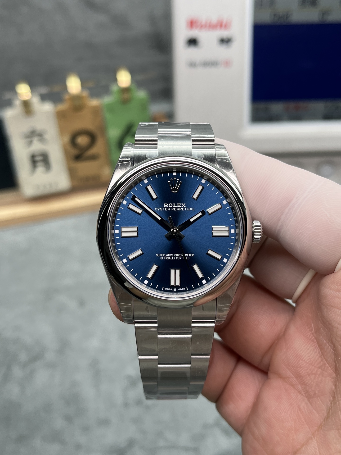 i1782454463415_7116_0_0 VS Factory Rolex Oyster Perpetual 41mm Bright Blue Dial (124300) 1:1 Super Clone – DD3230 Movement - Image 1