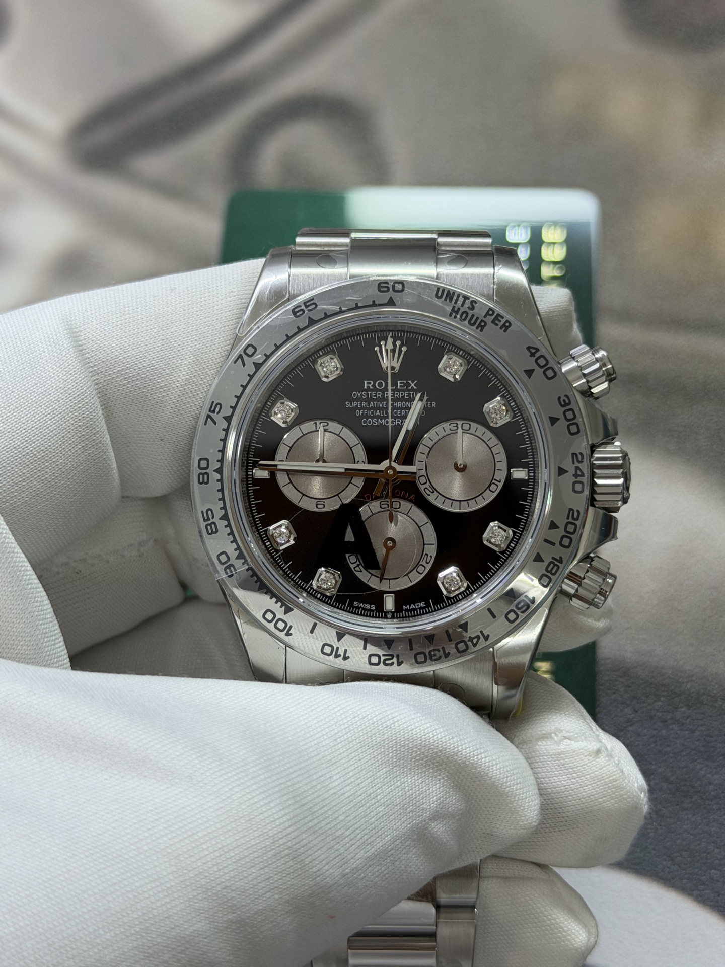 i1783787596820_678_0_0 VS Factory Rolex Cosmograph Daytona 40mm Black Diamond Dial (126509) 1:1 Super Clone – DD4131 Movement - Image 1