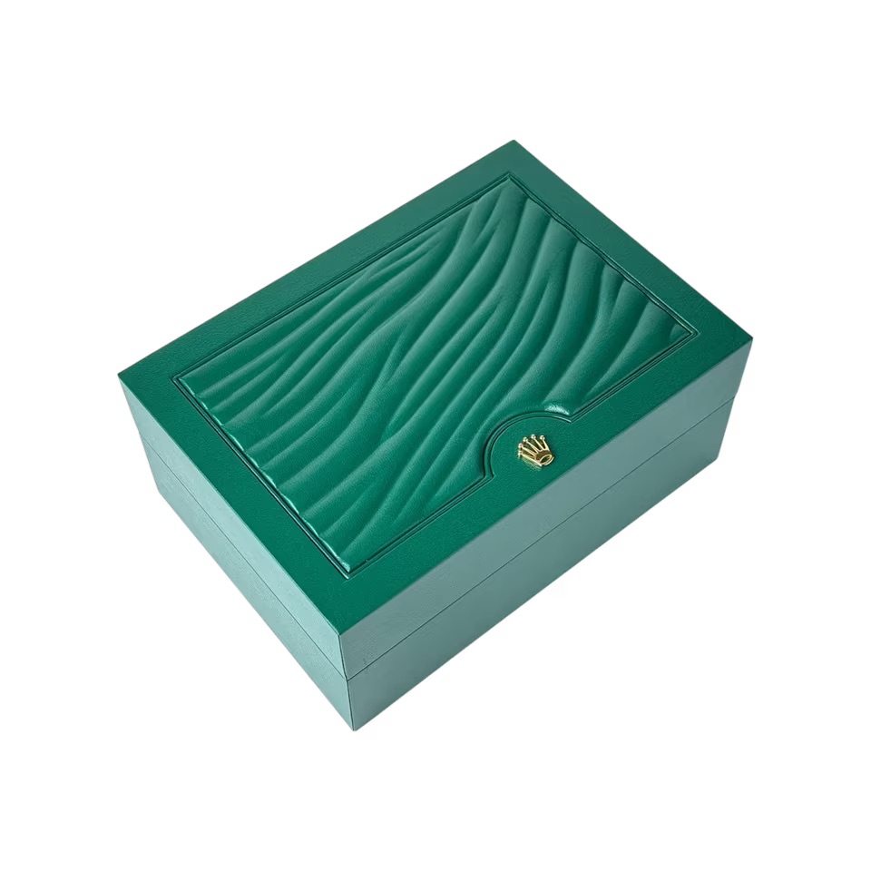 Premium Rolex Watch Box - Closed Presentation Box Premium Rolex watch box set closed green presentation box